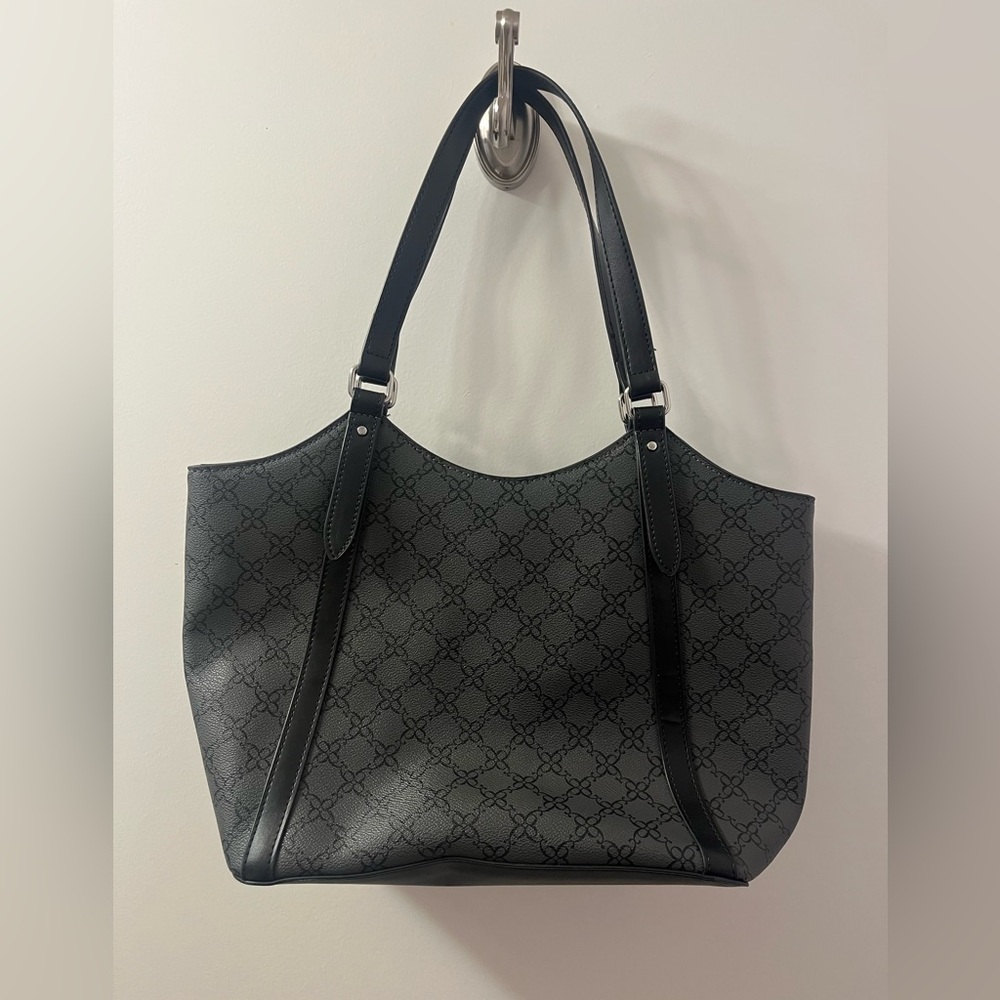 Nine West Black and Gray Patterned Tote - Picture 3 of 7